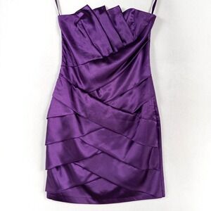 Cache Purple Strapless Dress